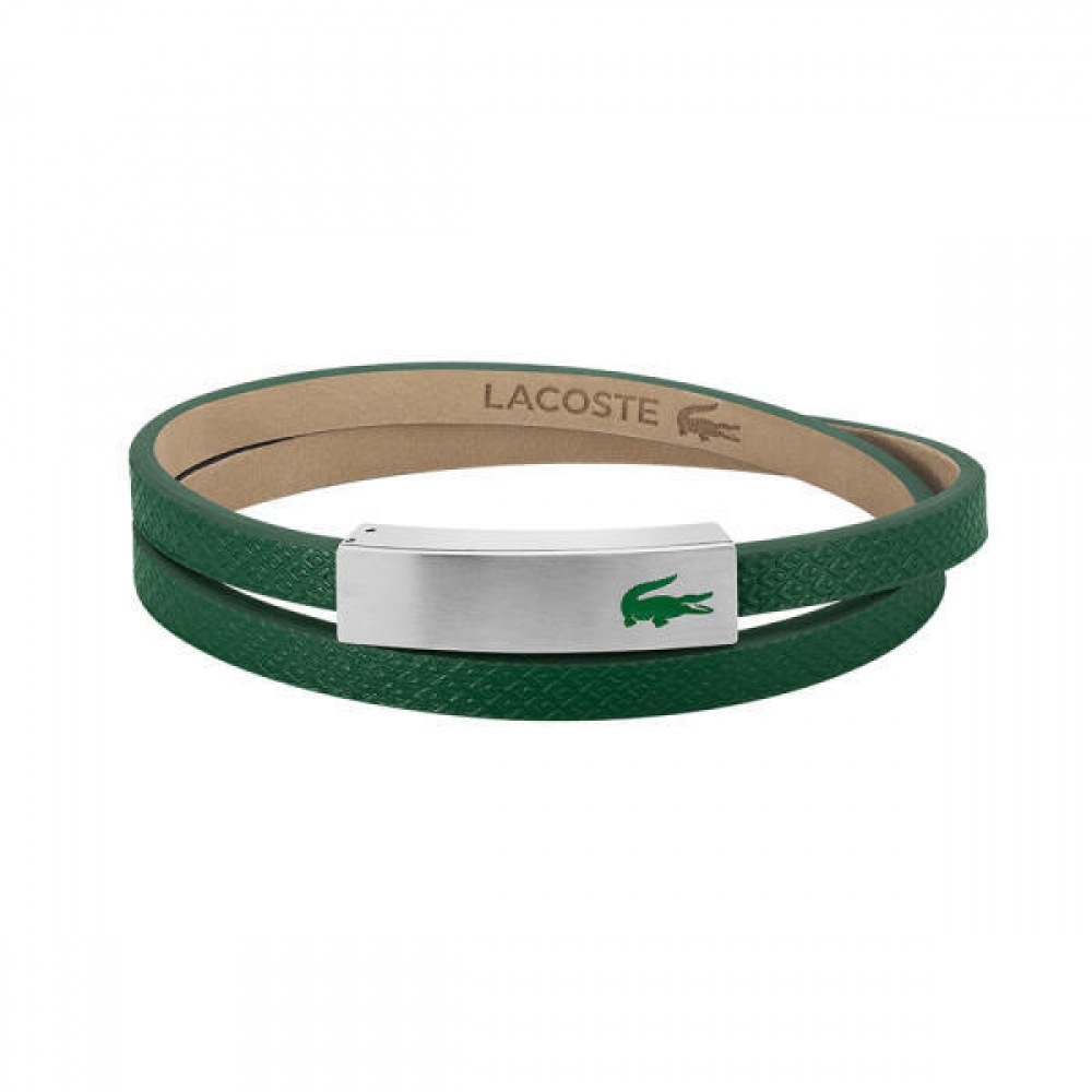 LACOSTE メンズ レザー ブレスレット 2040107