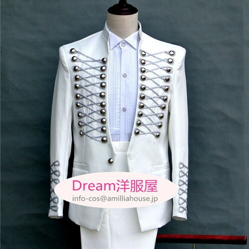 4色入荷　メンズフォーマル スーツ 燕尾服　結婚式/パーティ/司会　ジャケットズボン蝶ネクタイカマーベルトの4点セット　お呼ばれ　披露宴　二次会 ダンス　演出舞台　貴族　衣装 ゴシック イギリス