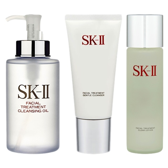 エスケーツー（SK-II／SK2） ピテラベーシックケア 3点セット/FTクレンジングオイル 250ml ＋ FTジェントルクレンザー 120g ＋ FT クリア ローション 230ml