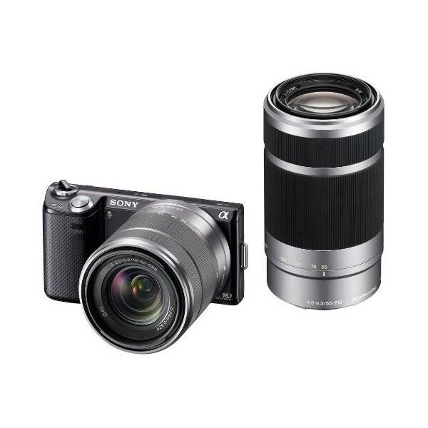 【中古】ソニー SONY α NEX-5N ダブルズームレンズキット ブラック NEX-5NY/B SDカード付き