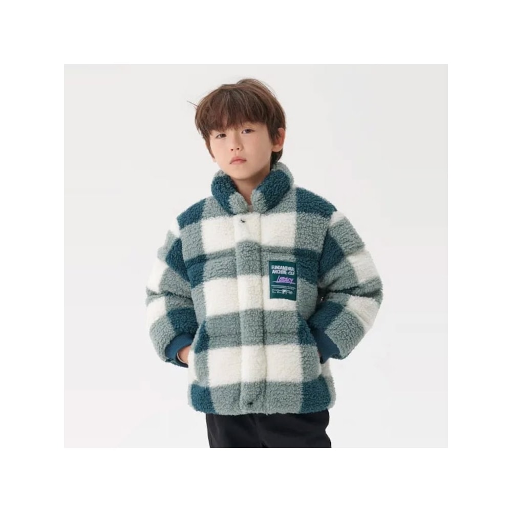 [FILA KIDS] ライトチェックボートプーパーダウン (FK2DJF4106X_DGN) Q0ZFK2DJF4106XDGN