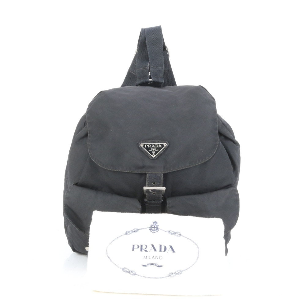 美品 テスート ナイロン 三角ロゴ レザー×ナイロン リュックサック リュック バックパック ショルダー バッグ レディース RCE CQ34-1 中古