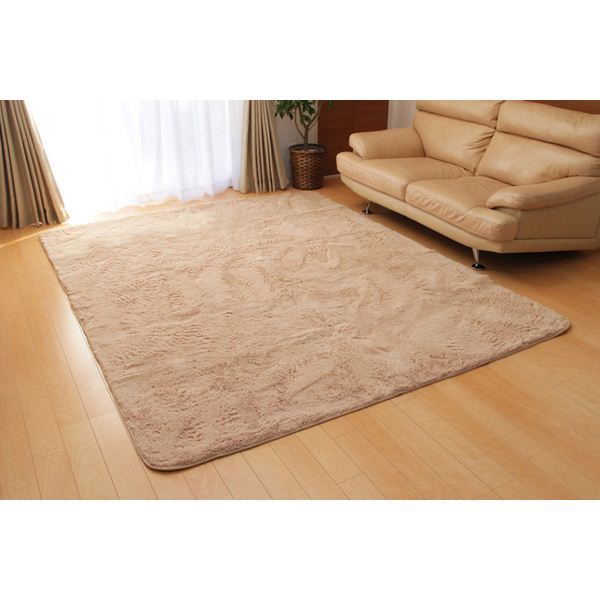 フィラメント素材 ホットカーペットカバー 『フィリップ』 ベージュ 200x250cm