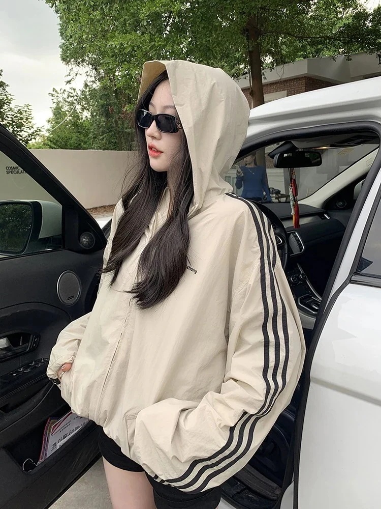 25 かわいい 韓国 フード付きアウターフーディーブルゾン長袖シルエットトップスサイドカジュアルファッション系サイズお出かけフル丈トラック レディース