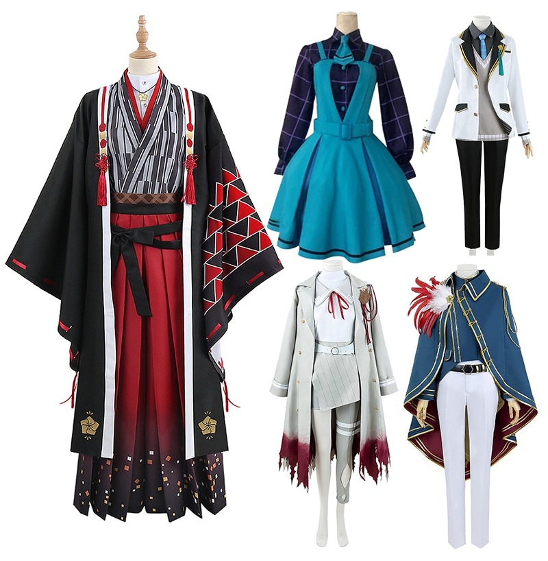 VTuber 弦月藤士郎 コスプレ衣装 ワンピース セット 変装 クリスマス アニメ イベント パーティ コスチューム変装 衣装