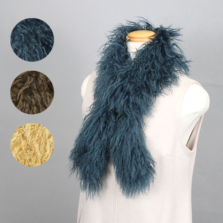 チベット ラム ファー マフラー