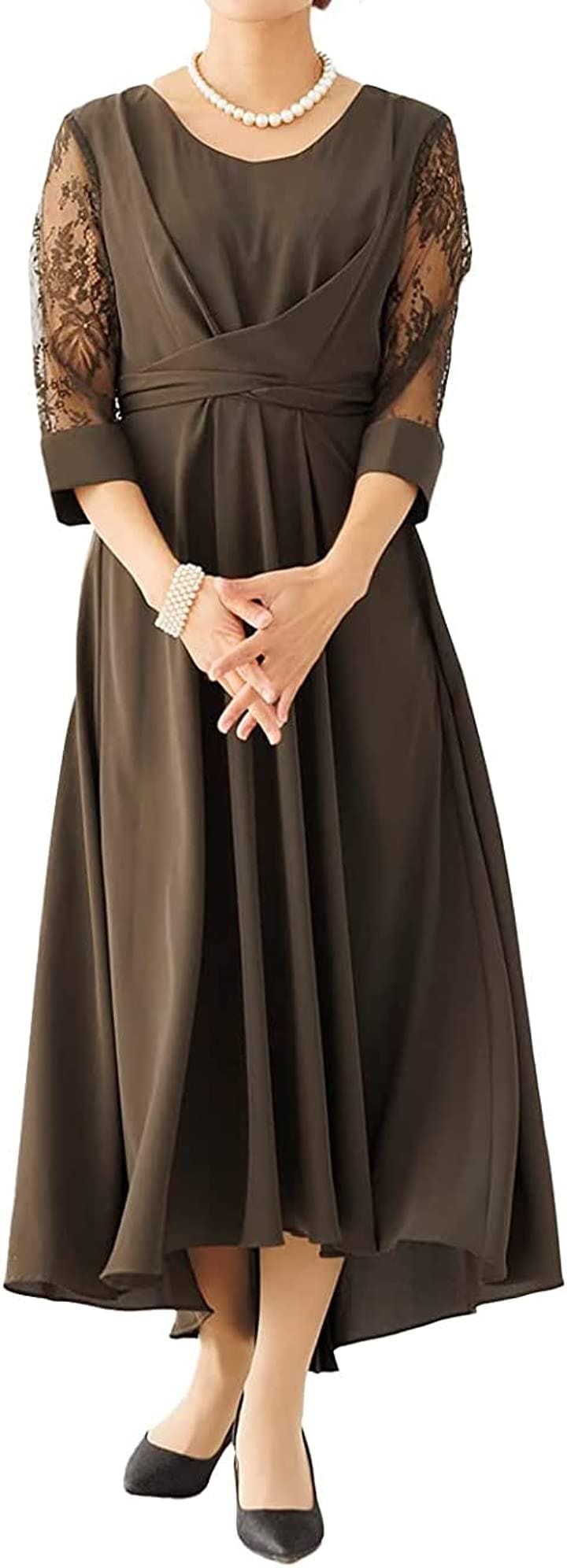 パーティ ワンピース ドレス レディース 結婚式およばれワンピース パーティードレス KAK( カーキ / 77000020, M)