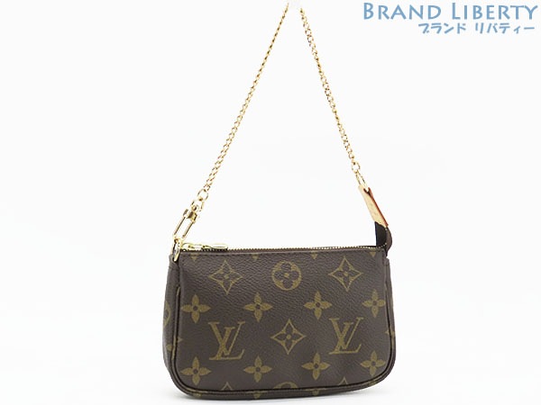 未使用ルイヴィトンモノグラムミニポシェットアクセソワールアクセサリーポーチハンドポーチダークブラウンM58009