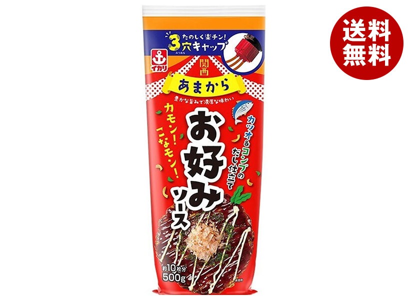 イカリソース 関西あまから お好みソース 500g＊10本入＊(2ケース) 6,389円