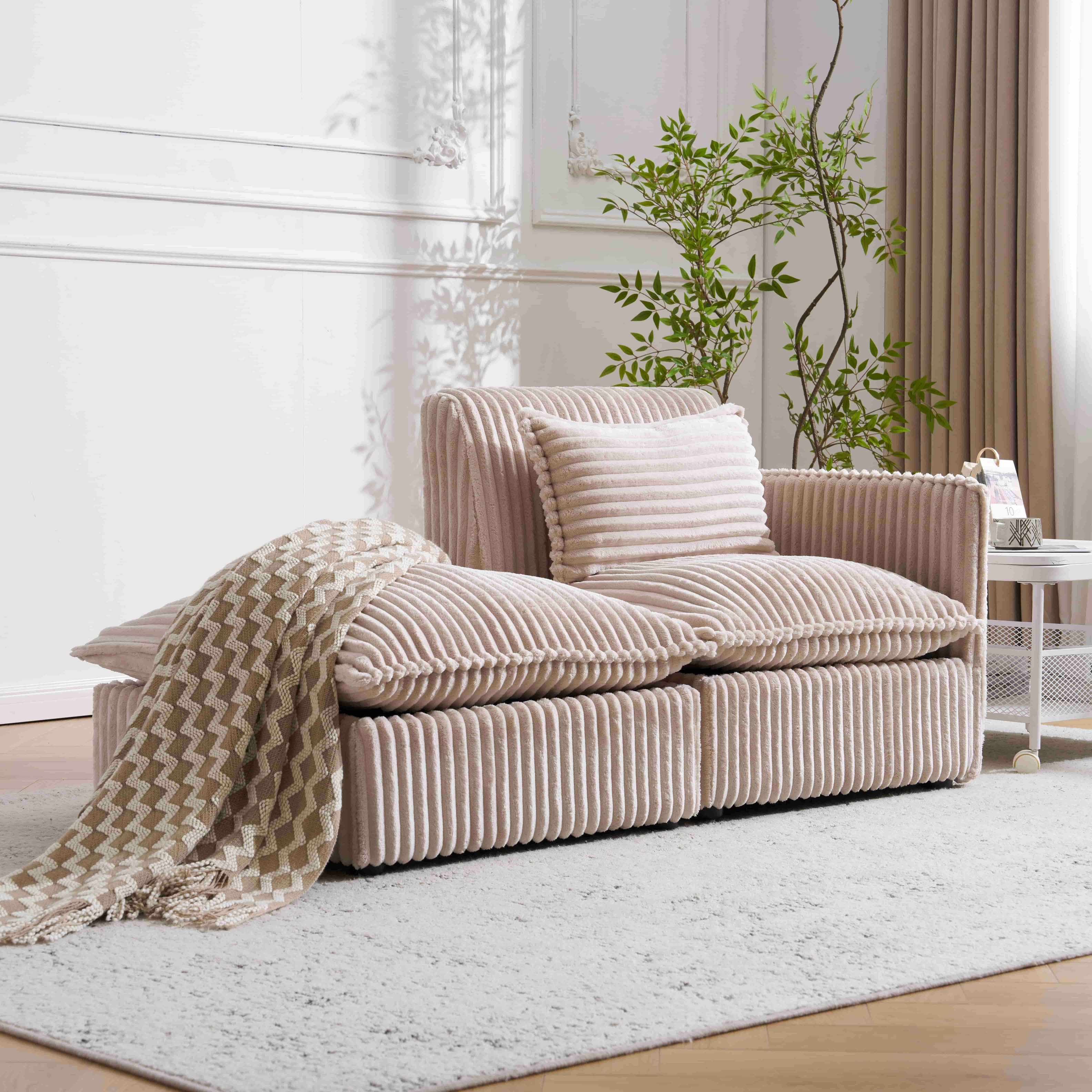 ソファー ソファーカウチ 2P 二人掛けソファ 収納付き オードマン付き ふわふわ 可愛い外観 組み合わせソファ 肌にやさしい 大容量の収納 枕付き ダイニング空間 一人暮らし