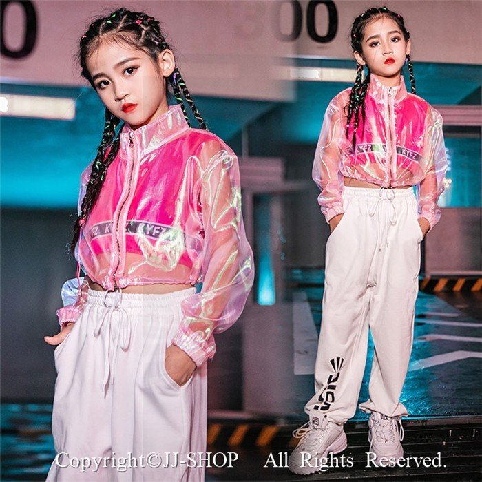 3点セット タンクトップ付き ジャケット サルエルパンツ ヒップホップダンス衣装 トップス HIPH