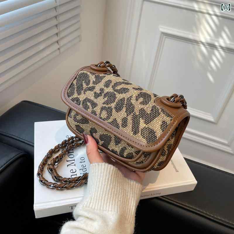 ショルダーバッグ レディース 鞄 ヒョウ柄 レオパード 千鳥格子 韓国 おしゃれ ファッション ブラウン