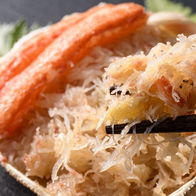 北海道産 オオズワイガニ甲羅盛（約80-90g）×8個 味噌なし