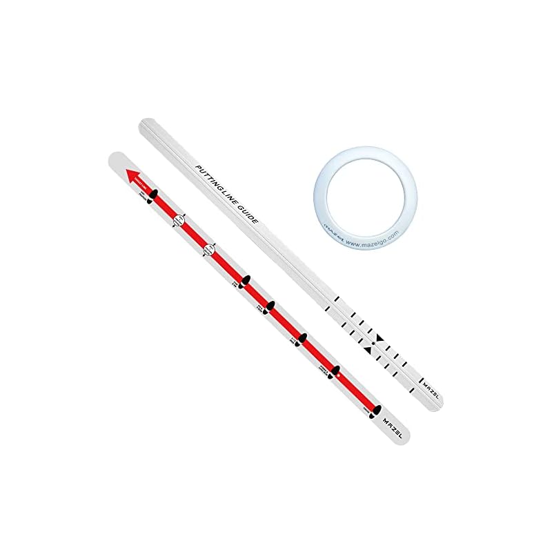 MAZEL(マゼル) ゴルフ パター練習器具 パターレール パッティングレール パタートレーナー パターカップを含む (パターレール(90CM)+パターカップ)