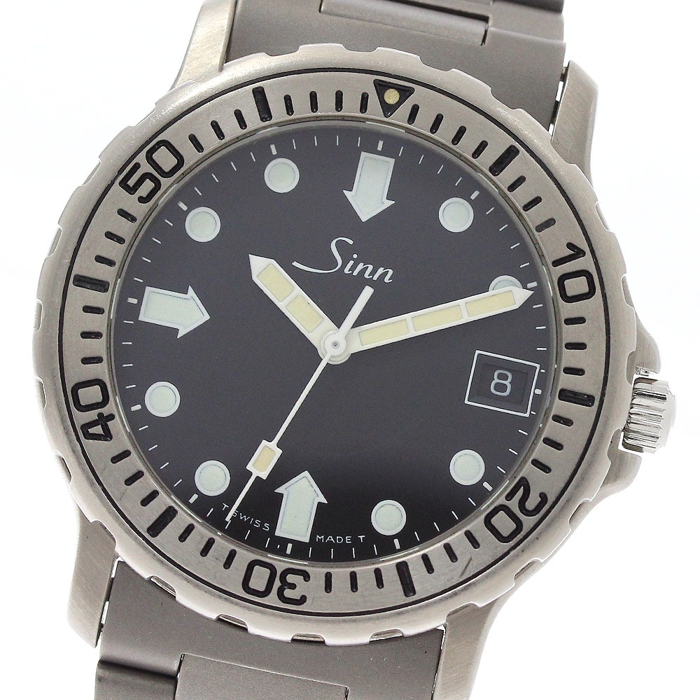 ジン Sinn 8827.TI ダイバーズウォッチ デイト 自動巻き メンズ _951048【中古】