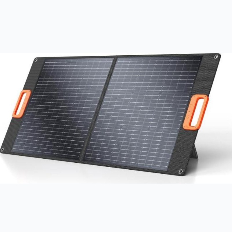 ソーラーパネル100W 折りたたみソーラーチャージャー(20V 5A) 23.5%高転換率 単結晶 小型軽量 ポータブル電源充電器 急速充電 車用携帯型太陽光パネル 省エネたいようこうパネル 車中泊 14,800円