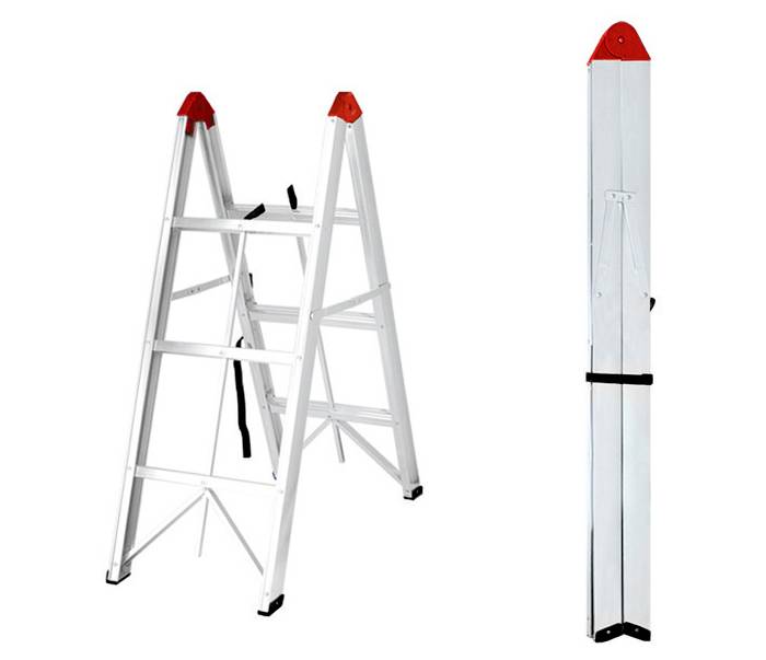 脚立 3段 スティック 折りたたみ アルミ ハンドル付 コンパクト スリム 棒状 ###脚立GT-R-3B###