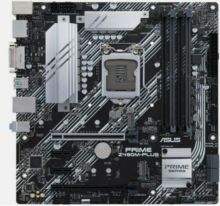 ASUS PRIME Z490M-PLUS LGA1200 DDR4 128GB HDMI DVI Micro ATX Motherboard