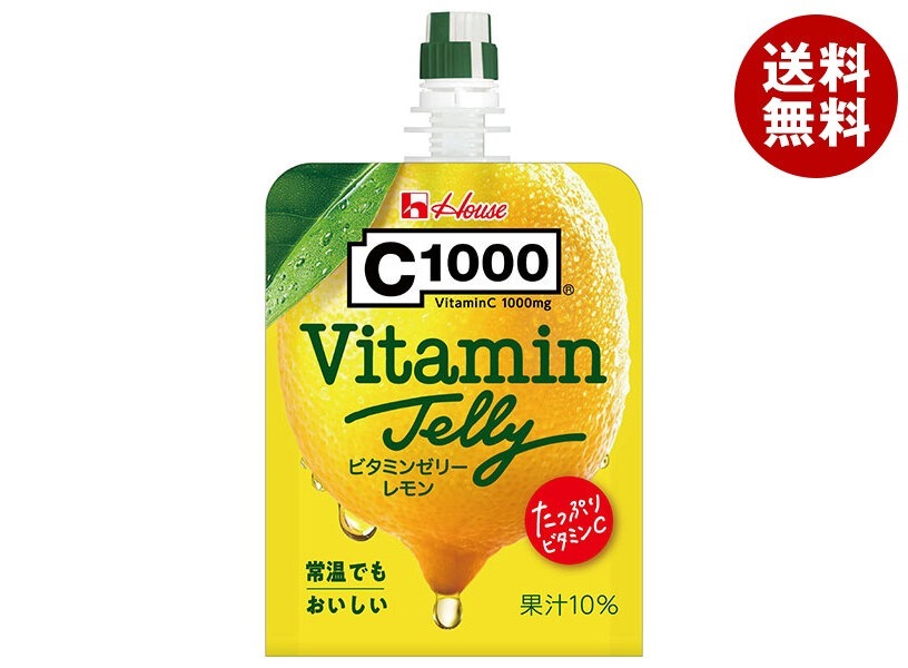ハウスウェルネス C1000 ビタミンゼリーレモン 180gパウチ×24本入×(2ケース)