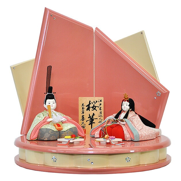 雛人形 ひな人形 お雛様 おひなさま かわいい 手作り 2025年 新作 秀光 限定品 送料無料 コンパクト ミニ 初節句 ひな祭り 木目込 二人 2人 平飾り マカロン 男雛 女雛 買得 お得 人気