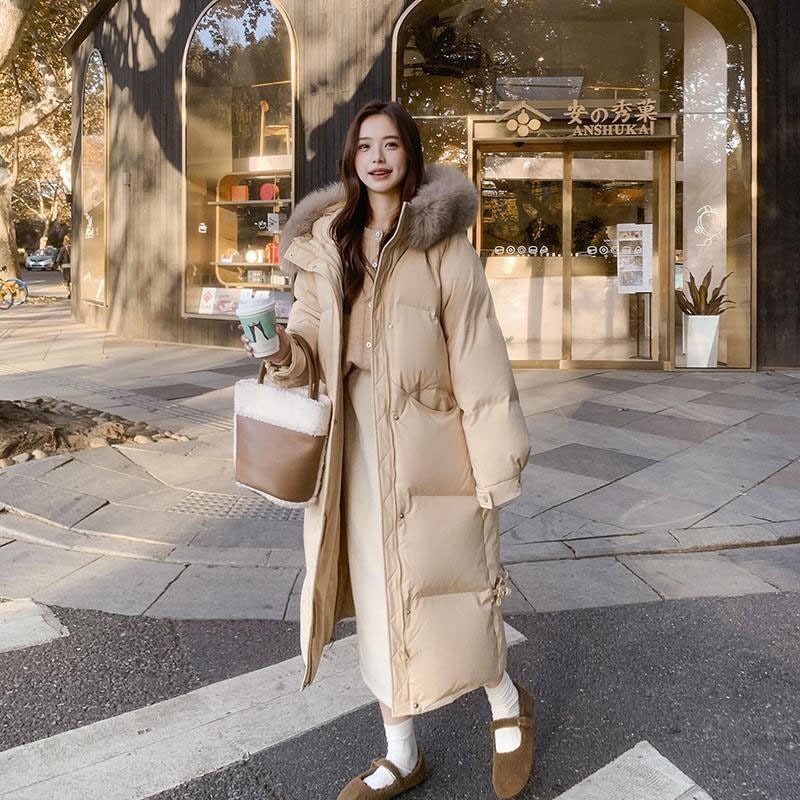 冬新しい 綿入れ 中綿ジャケット レディース カジュアル 百掛け フード付きアウター 厚手 防寒 ロングコート