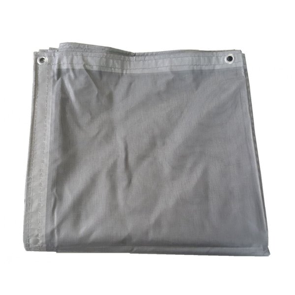 防炎メッシュシート 1.2ｘ5.4ｍ 10枚入り グレー ネットシート 飛散防止 メッシュシート