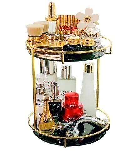 メガ割 くるくる化粧品収納ケーススキンケア香水テーブルドレッサートイレ浴室整理棚福袋