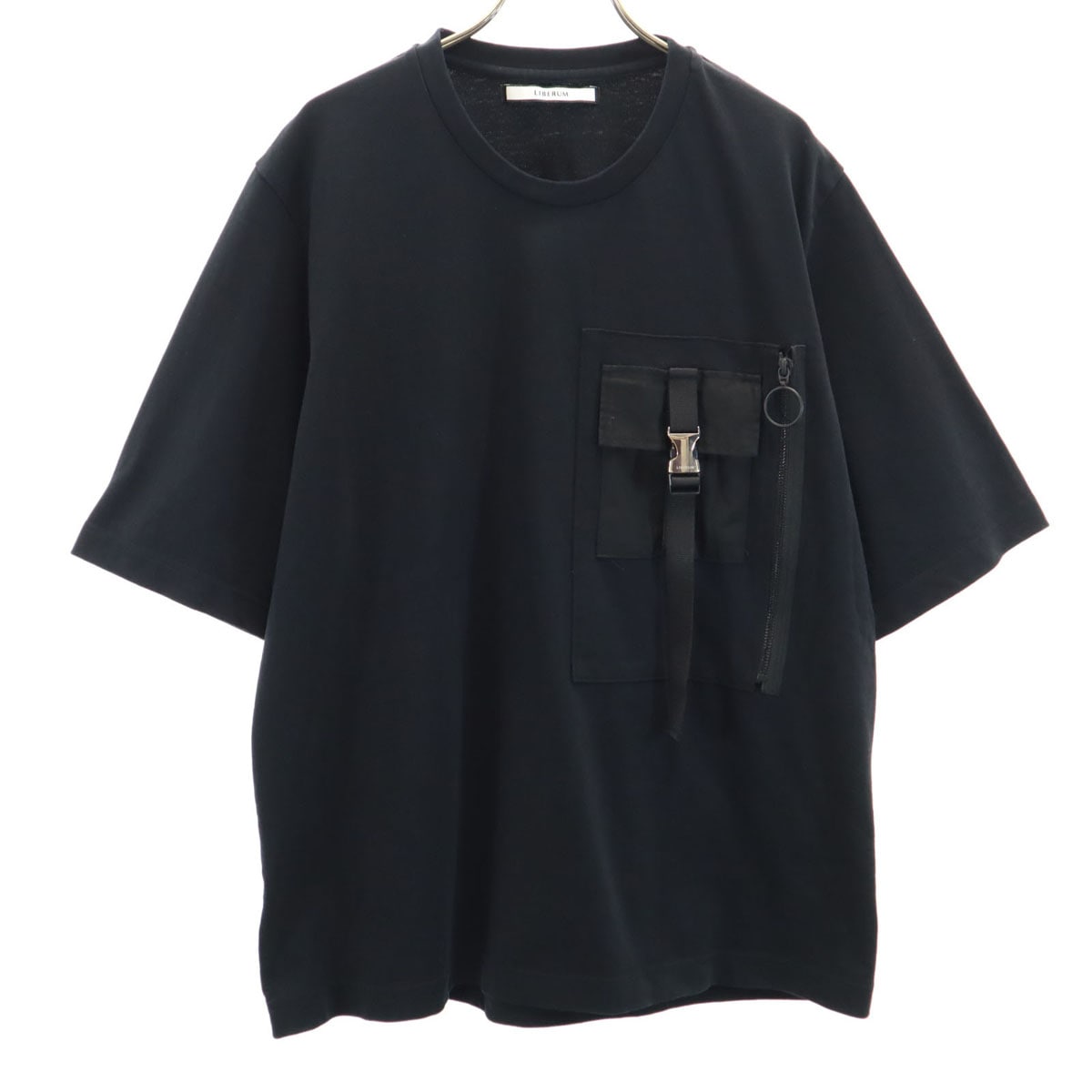 日本製 半袖 EX.TACTICAL Tシャツ 2 ブラック ポケT メンズ 古着