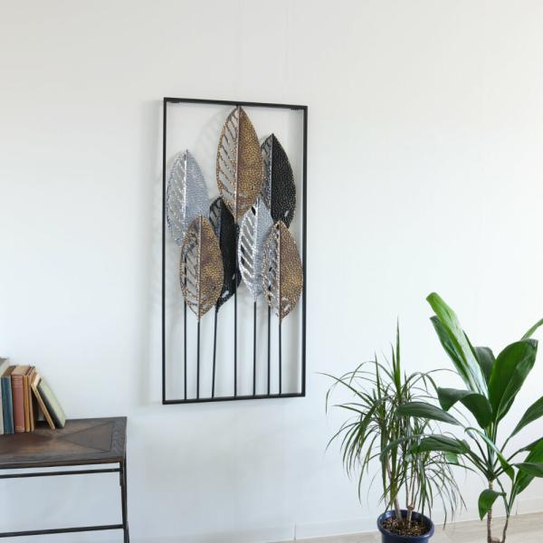壁掛け 飾り ウォールデコレーション モダンアート ナチュラル アンティーク アイアン ボタニカル 490x1000mm