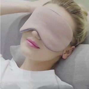 アイマスク 男女兼用 安眠 遮光 温冷両用 シルク&コットン 長さ調節 洗濯可能