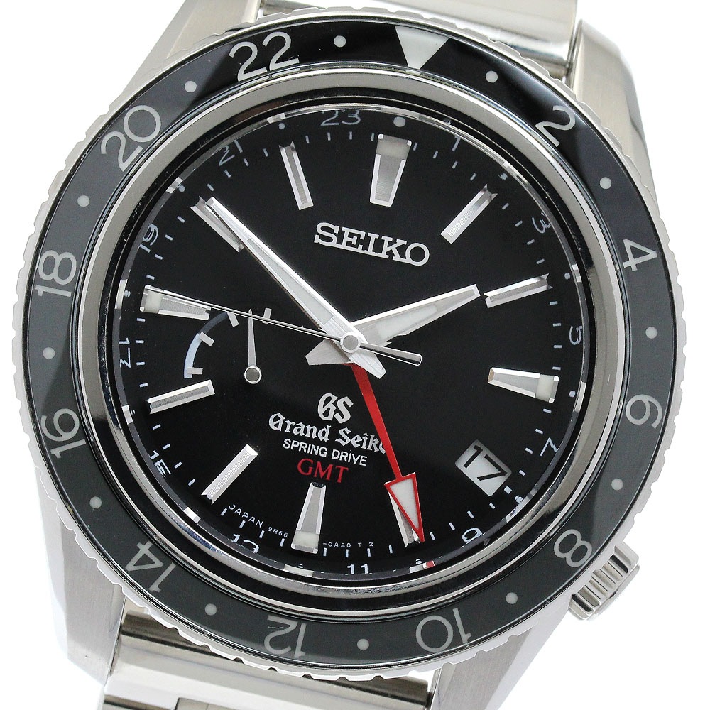 セイコー SEIKO SBGE001/9R66-0AA0 グランドセイコー GMT パワーリザーブ デイト スプリングドライブ メンズ _904333【中古】