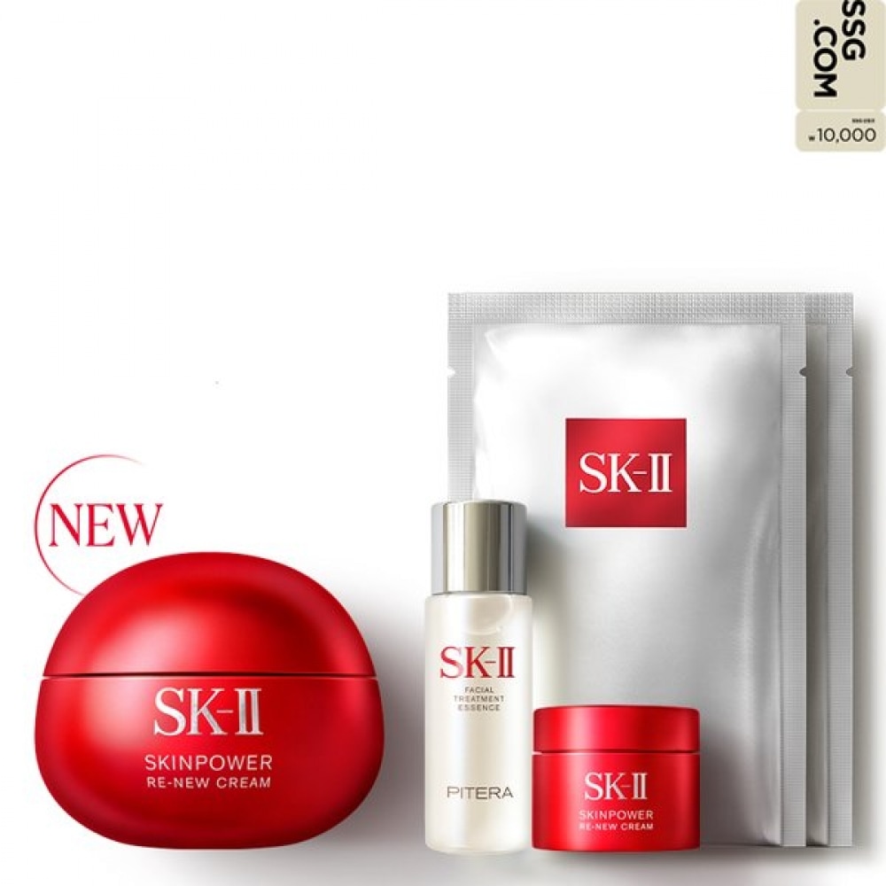 SK-II スキンパワー リニュークリーム セット 80g + マジックベアトレイ + モバイル1万円券