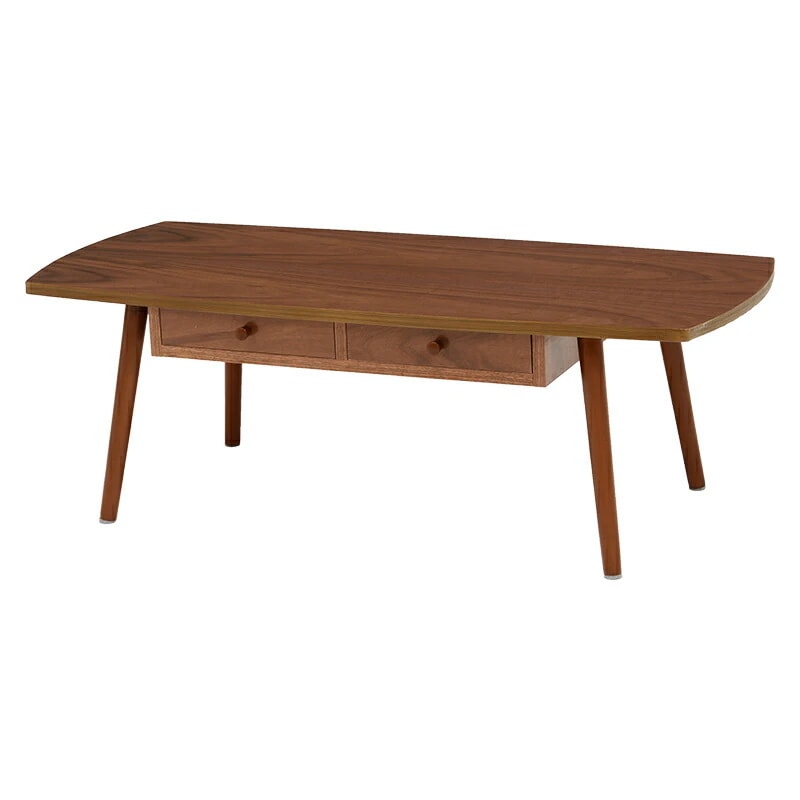 テーブル（ブラウン）　MT-6353BR両側から取り出せる引出し付きテーブル熱や傷に強いUV塗装仕上げ幅110ｃｍ