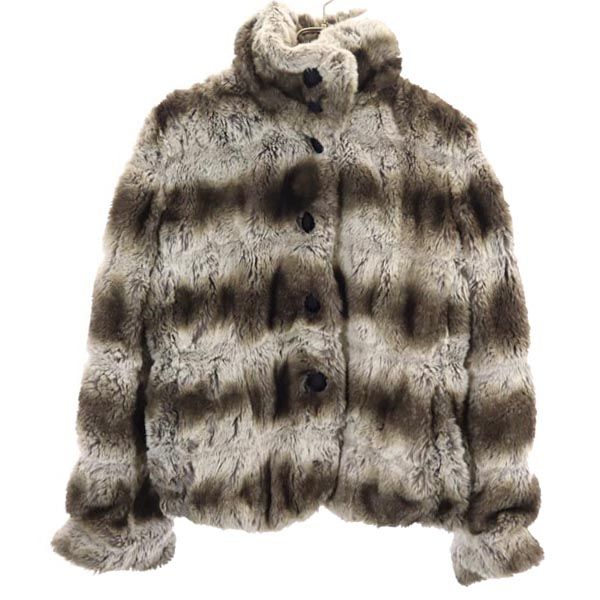 フェイクファー ジャケット 38 グレー系 レディース