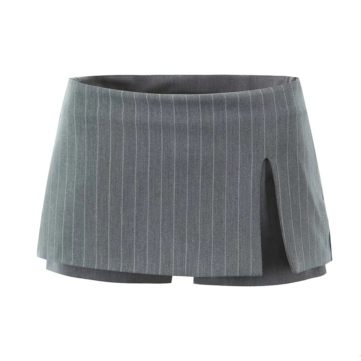 アメリカ風イギリス風の細いストライプのハイウエストAラインスカート2025年夏の新作スタイル露出防止ミニスカート