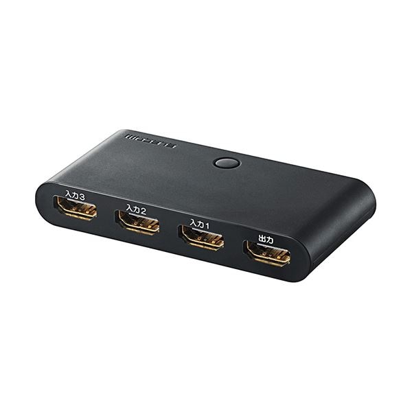 (まとめ) エレコムHDMI切替器(環境配慮パッケージ) 3ポート(入力:3出力:1) DH-SW31BK/E 1個 (×5セット)