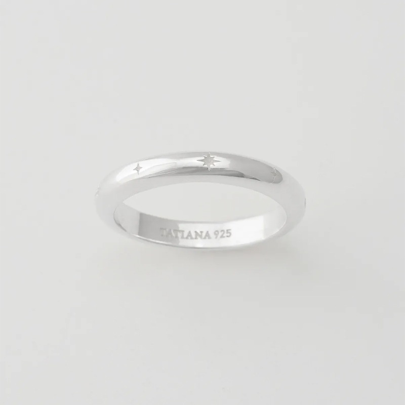 (シルバー925) スター パターン デイリー リング 指輪／Pattern Ring