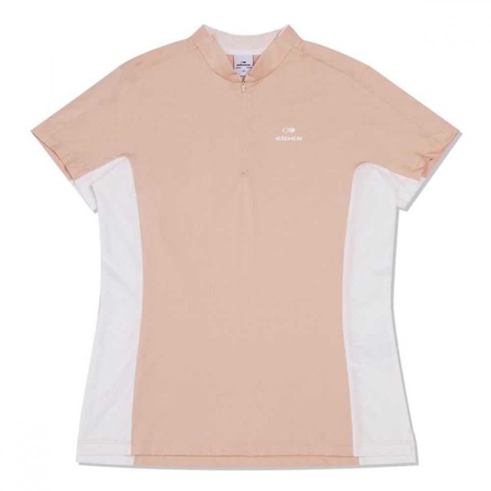 [アイダー] 女性用ディノアイスネック半袖ジップアップ Tシャツ_DWM22202LX