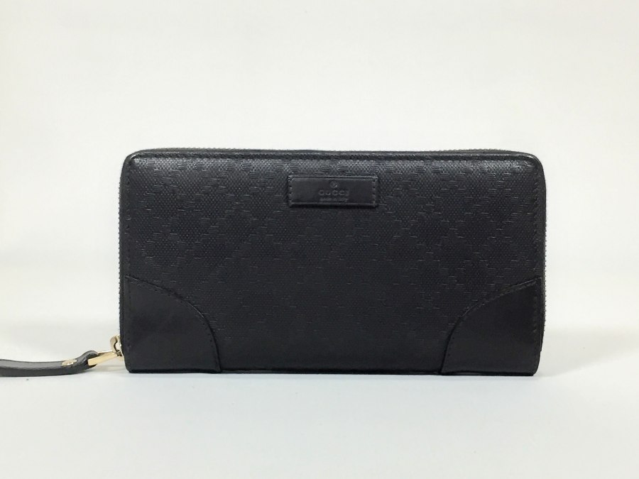 ディアマンテ 長財布 ラウンドジップ 354487 ジッピーウォレット ブラック 【中古品】