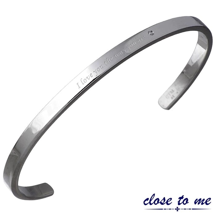 クロストゥーミー close to me ステンレス バングル ダイヤモンド 金属アレルギー対応