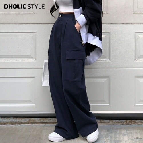 [メガ割りSALE]2TYPE刺繍カーゴワイドパンツ・p634481 5,506円