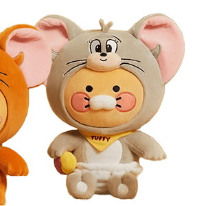 カカオフレンズ✖️トムとジェリーコラボ　ぬいぐるみ Qoo10] カカオフレンズ トムとジェリー X カカオフレンズ タフ