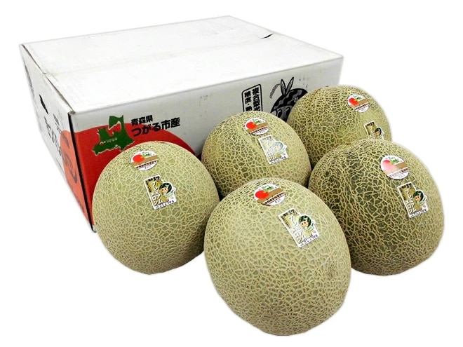青森県 きづくり/にしきた =レノンメロン プレミアム= 4-6玉 約8kg 予約 7月下旬以降