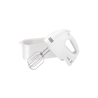 他サイト： dretec(ドリテック) 740gの軽量で疲れにくいハンドミキサー スピード5段階切替/電源コードビーターが収納できるケース付き HM-703WT(ホワイト)の商品画像