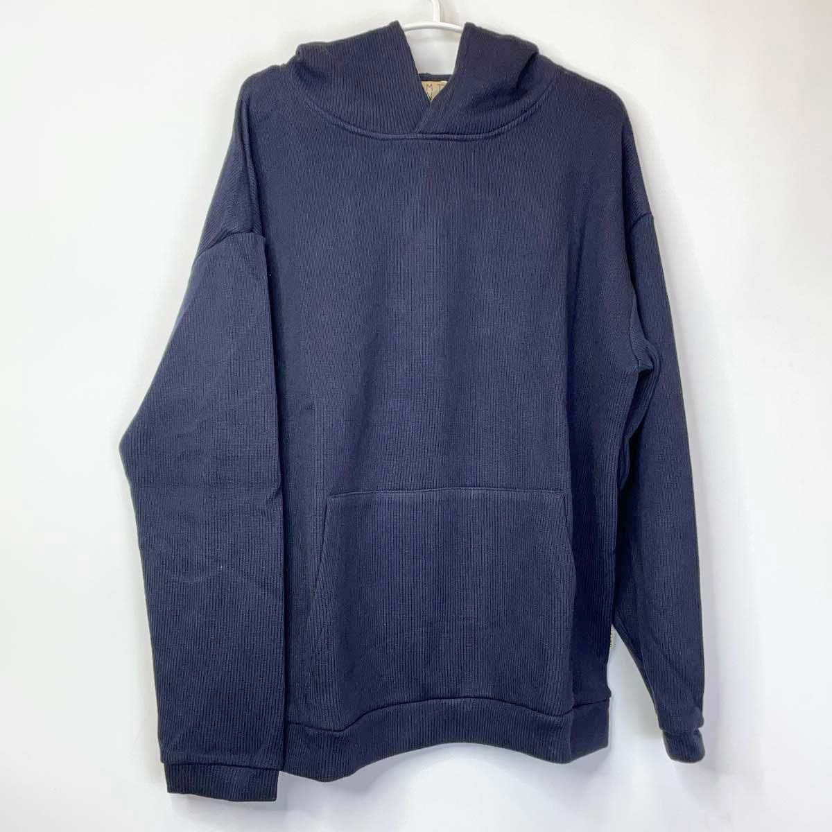 【中古・未使用品】Almond Surfboards & Design ニットフーディ L ネイビー IV2156 メンズ アーモンドサーフボード パーカー