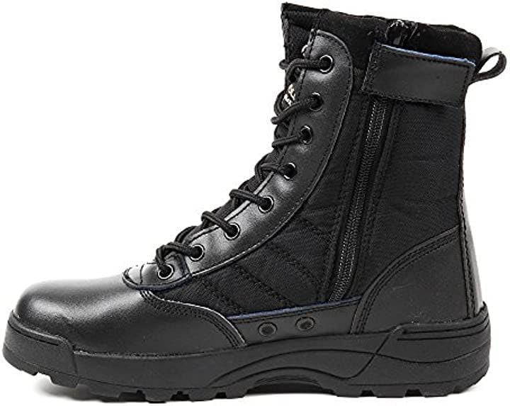 ミリタリースタイルな足下 サバイバルゲーム にも YKK監修 第三世代 サイドジッパー タクティ カル ブーツ ブラック44 27cm(ブラック44 （27cm）)