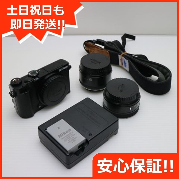 美品 Nikon 1 J5 ダブルレンズキット ブラック ミラーレス一眼 Nikon 95 29,510円