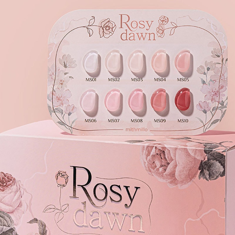 [mithmillo] 【RosyDawn 】 10色 セット / ナチュラルに発色するローズシロップ