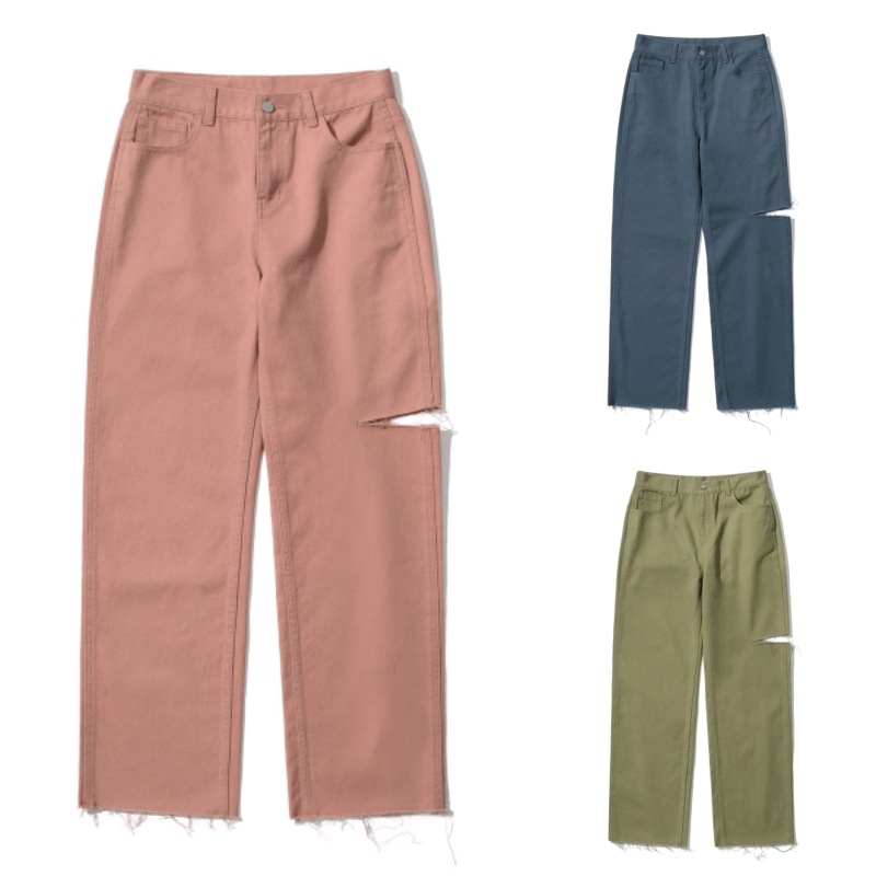 5252 オーアイオーアイ CUT OUT COLORED DENIM PANTS 韓国正規品 5,643円