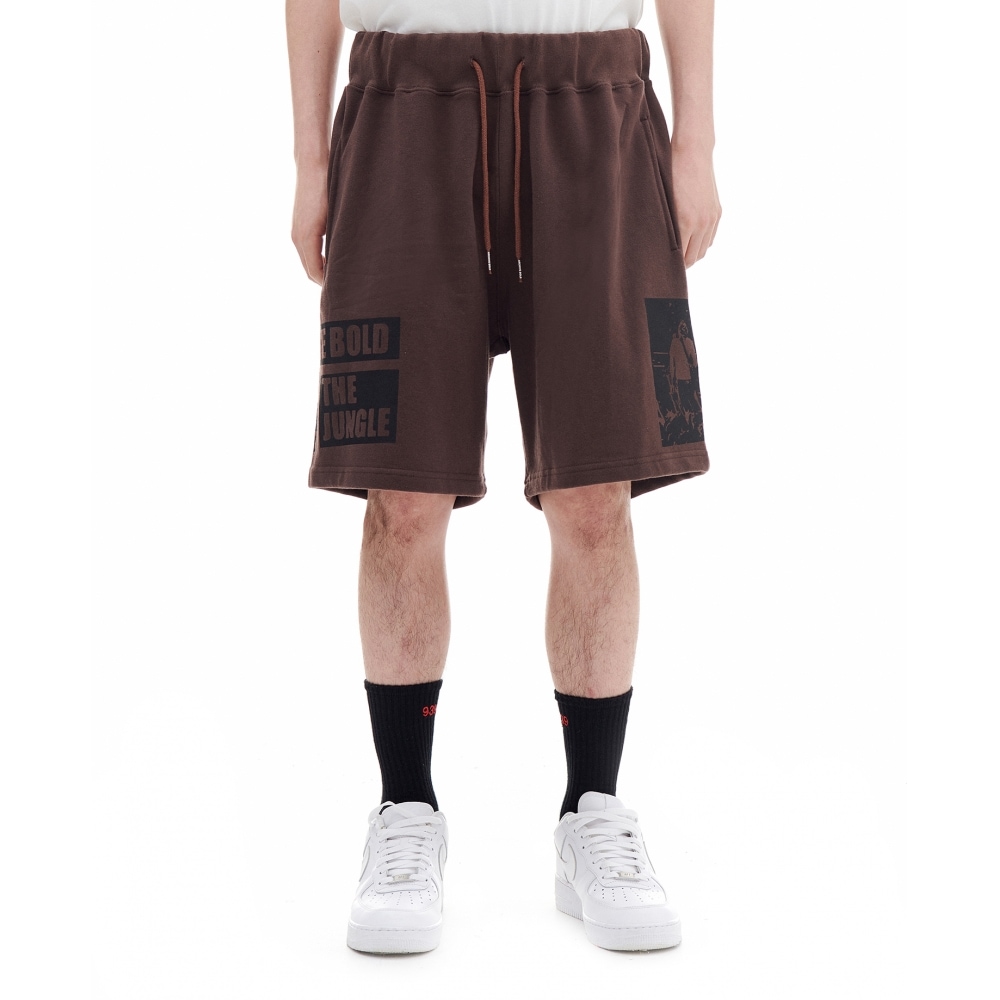 アーカイブボールドコントロールザジャングルスウェットショーツ (ブラウン)